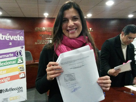 Lorenia Canaviti se registra como candidata para contender por la alcaldía de San Pedro Garza García.