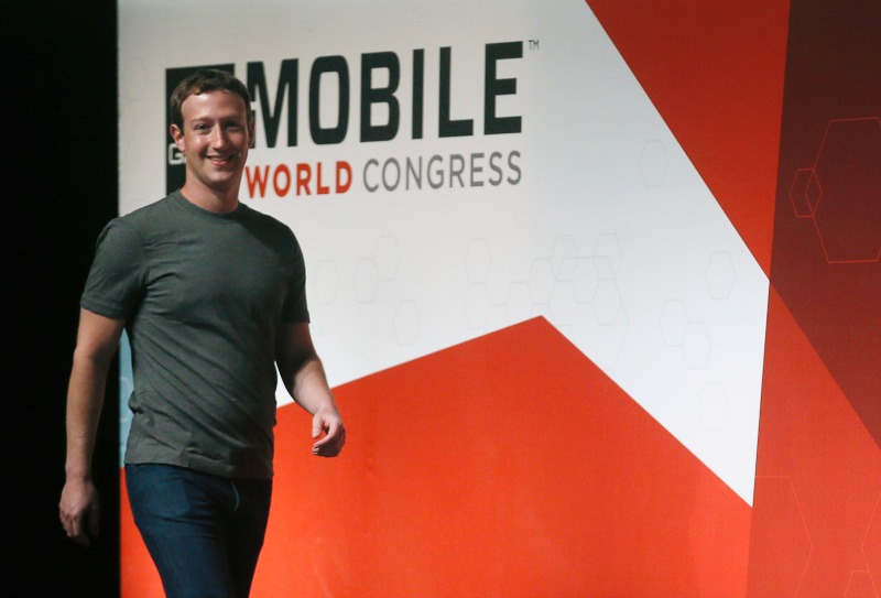 Mark Zuckerberg durante su participación en el Mobile World Congress 2015.