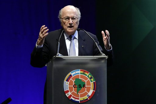 Joseph Blatter, ofreciendo un discurso