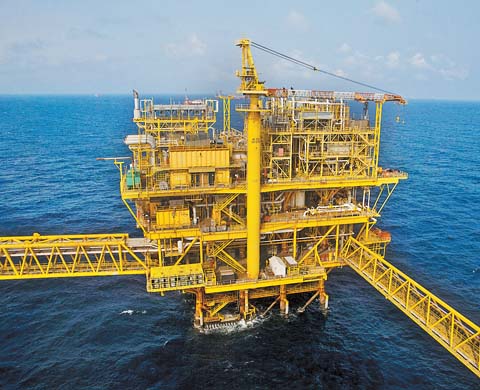 Las operaciones en una plataforma de Pemex.