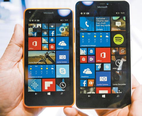Los dispositivos modelo Lumia.