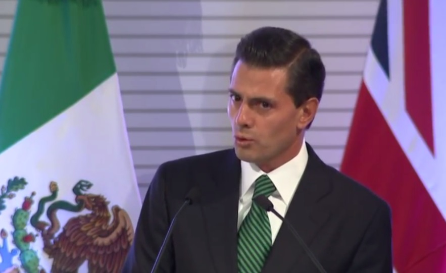 El presidente Enrique Peña Nieto en el foro de negocios "México Day".