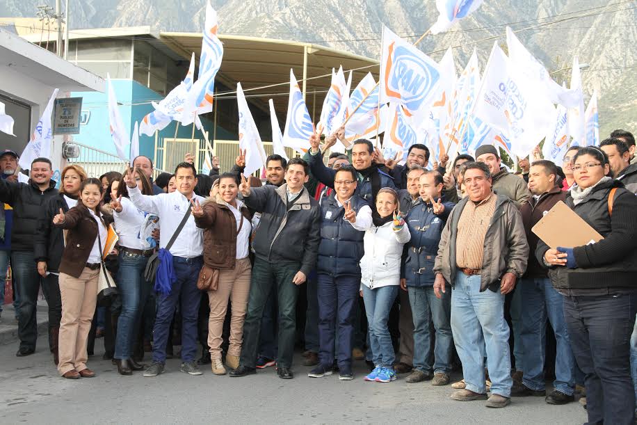 El candidato visitó Santa Catarina. 