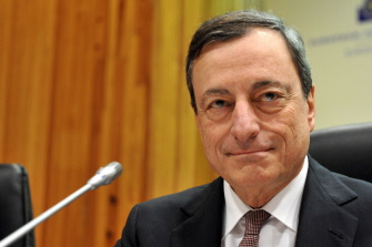 Mario Draghi, presidente del Banco Central Europeo, durante la reunión de hoy en Nicosia, Chipre