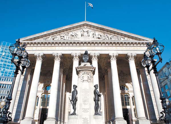El edificio del piso de remates en la capital británica.