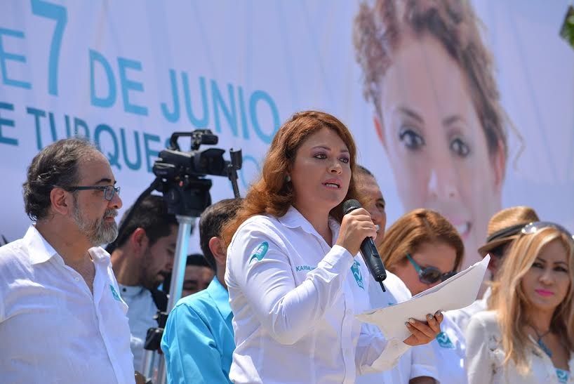Karime Sevilla es la candidata de Nueva Alianza a la gubernatura de Guerrero.
