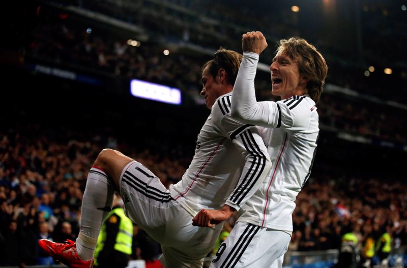 Gareth Bale celebra uno de sus goles   