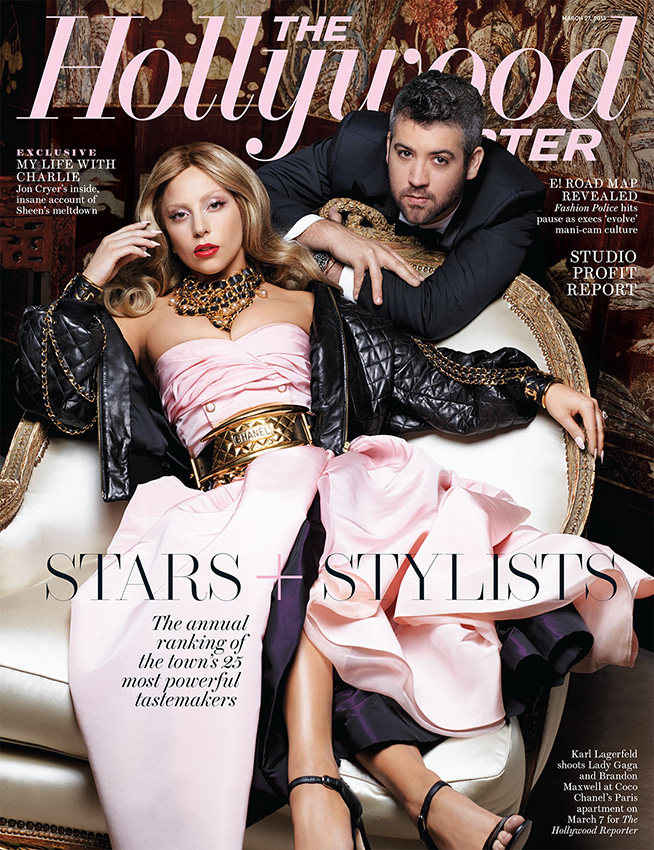 Gaga y su estilista en la portada.  