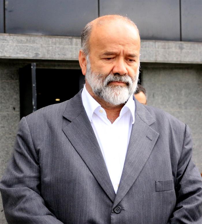 Joao Vaccari, tesorero del PT, tras realizar una declaración en la Policía Federal en Sao Paulo, Brasil, el pasado 5 de febrero