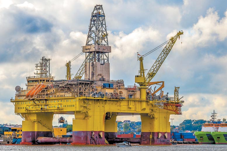 Plataforma petrolera en la ciudad noruega de Sandnes.