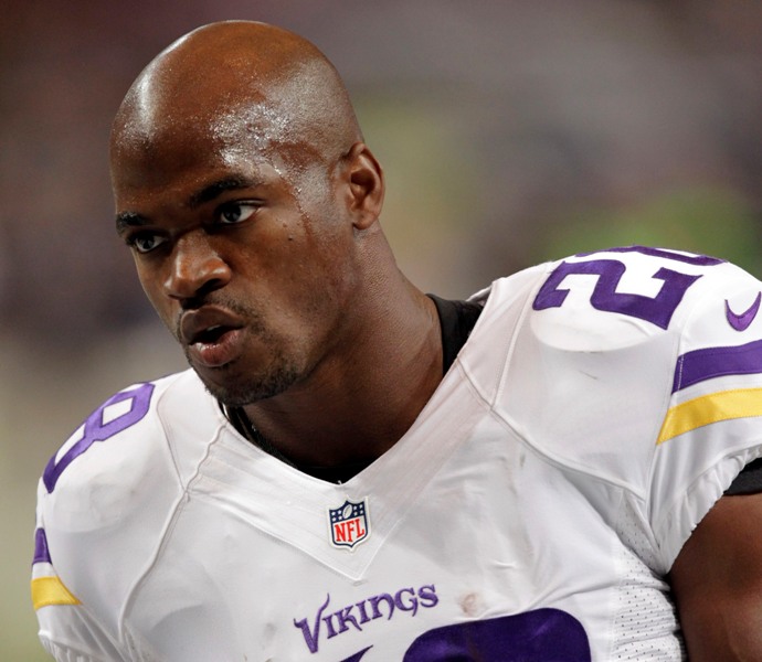 Adrian Peterson, corredor de los Vikingos de Minnesota
