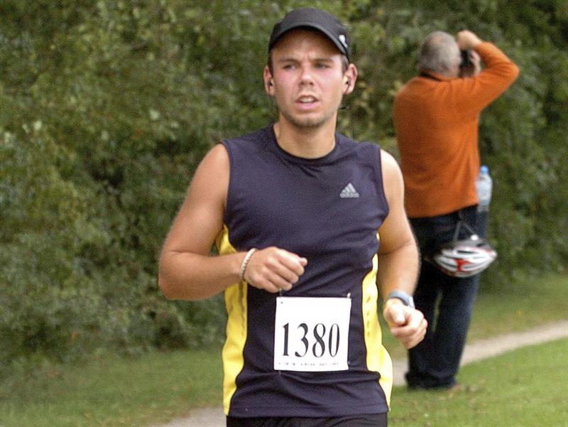 Andreas Lubitz, en una carrera durante el Aerportrace en Hamburgo, Alemania, el 13 de septiembre de 2009