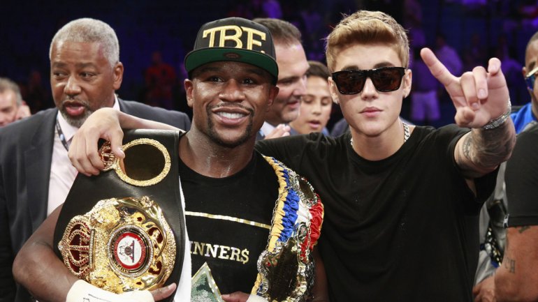 Floyd Mayweather y Justin Bieber. 