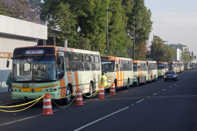 Compra de nuevas unidades de RTP en la ciudad de México. Aquí algunos camiones en marzo de 2014.