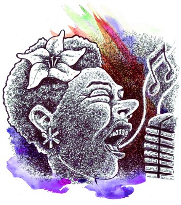 Billie Holiday, una de las cantantes estadunidenses más legendarias y de mayor influencia en el canto del jazz.