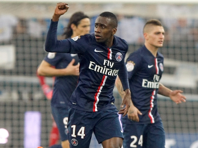 Blaise Matuidi celebra una anotación del PSG