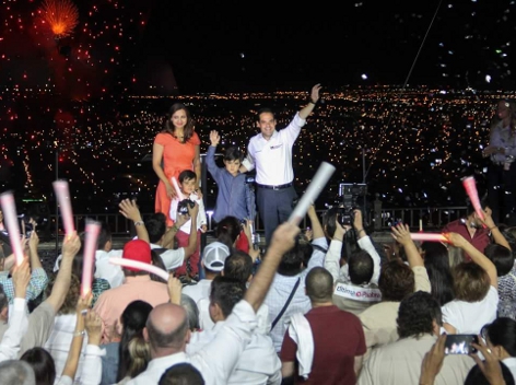 El Cerro de la Campana, símbolo de la ciudad, fue el lugar donde inició su campaña Manuel Acosta Gutiérrez, candidato del PRI a la alcaldía de Hermosi
