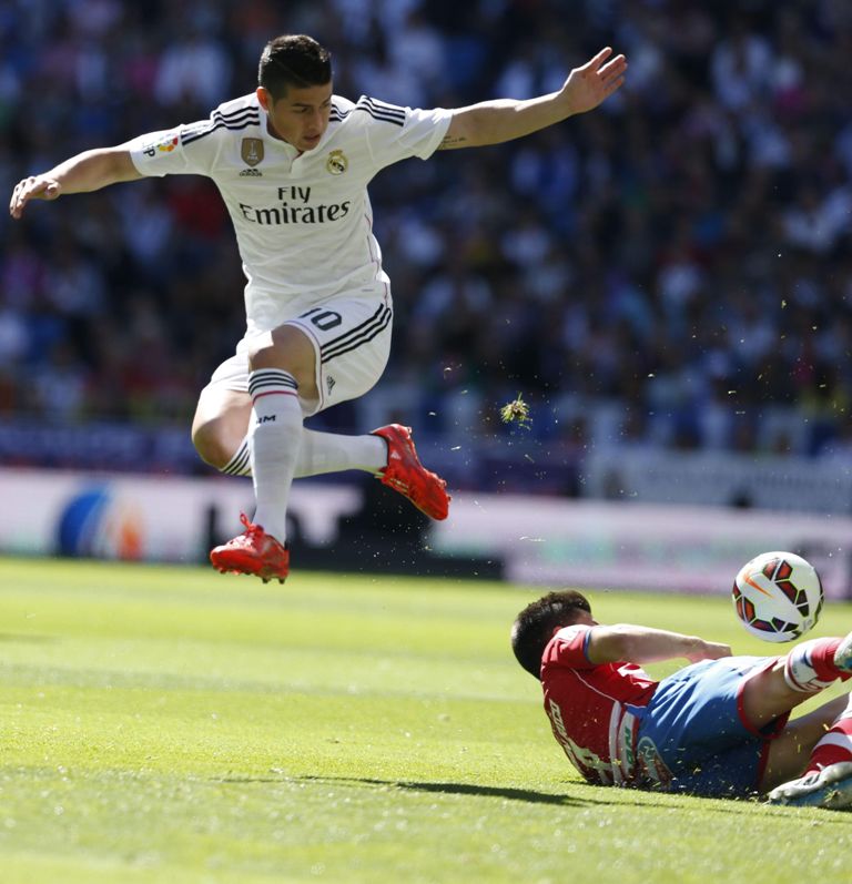 James Rodríguez en su regreso al Real Madrid
