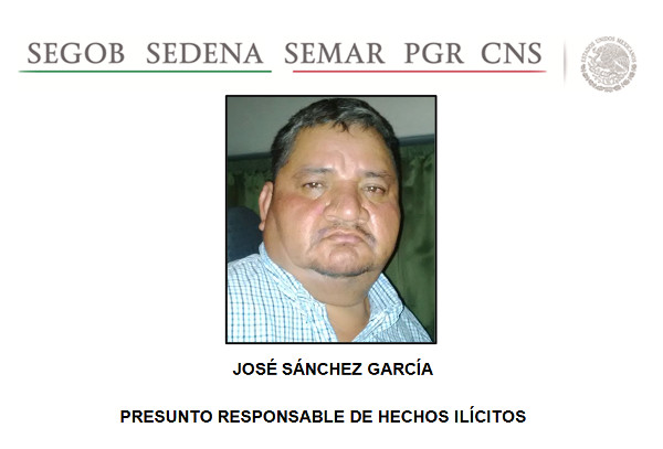 José Sánchez García está vinculado al asesinato de un policía federal y del delegado de seguridad pública de Aldama. 