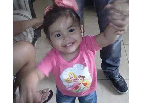 Marleny Martínez, de 2 años de edad.