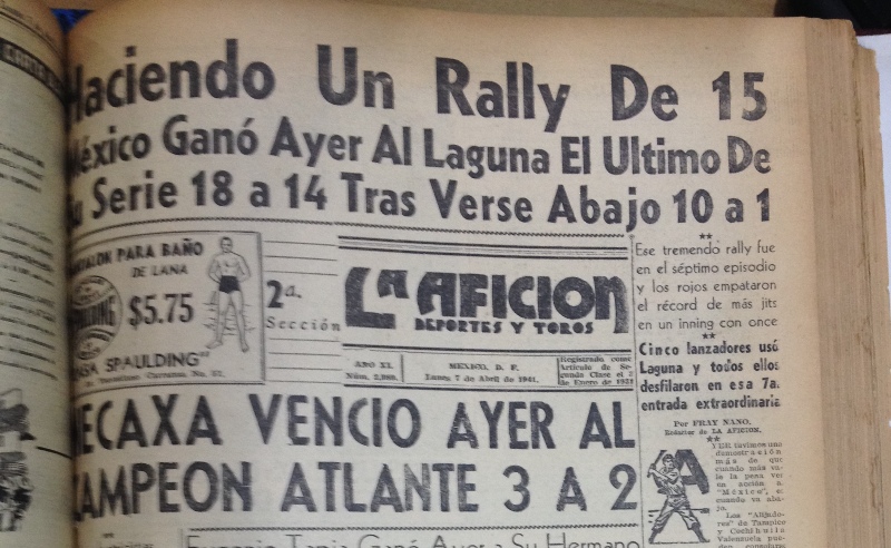 Así publicó La Afición la hazaña de los Diablos Rojos 