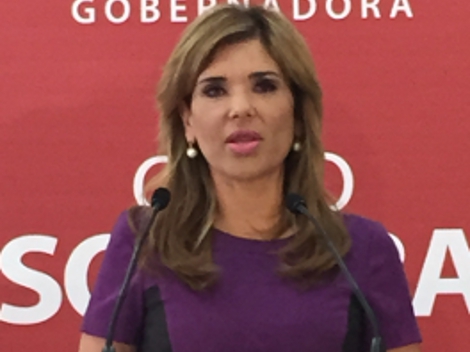 La candidata del PRI al gobierno del Sonora, Claudia Pavlovich Arellano.