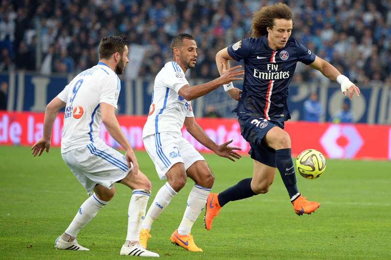 David Luiz en un juego con el PSG 