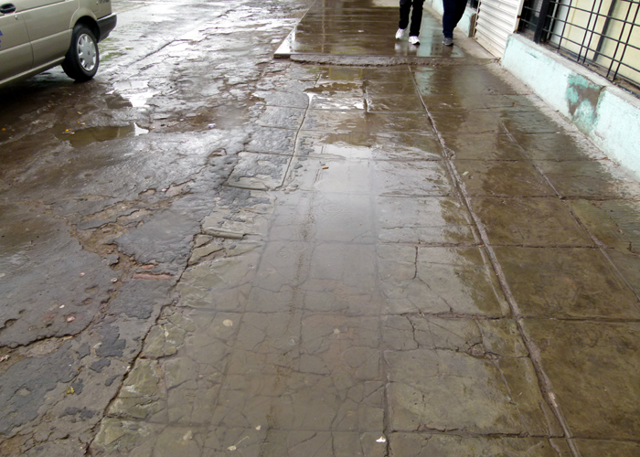 En Madero sólo fue ligera la lluvia. 