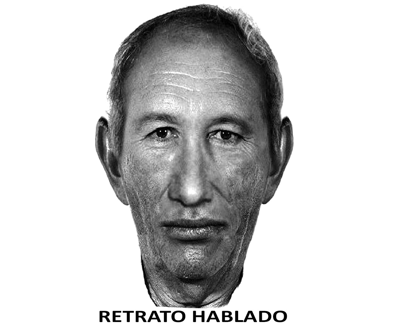 El hombre oscila entre 65 y 70 años de edad, es de complexión delgada, cabello entrecano y escaso; tez blanca; frente amplia y como seña particular ca