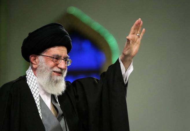 El líder supremo de Irán, el ayatolá Alí Jamenei, durante un acto público en Teherán 
