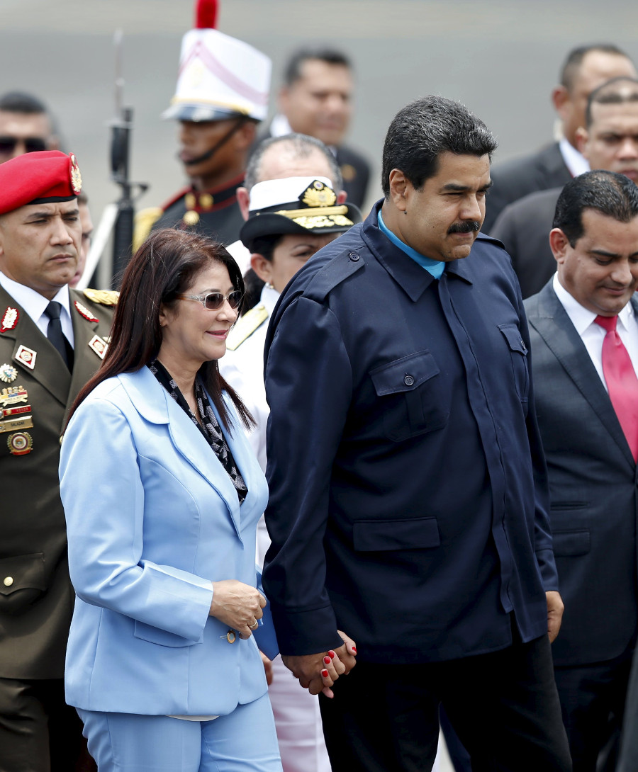 La primera dama de Venezuela, Cilia Flores, y su esposo Nicolás Maduro.