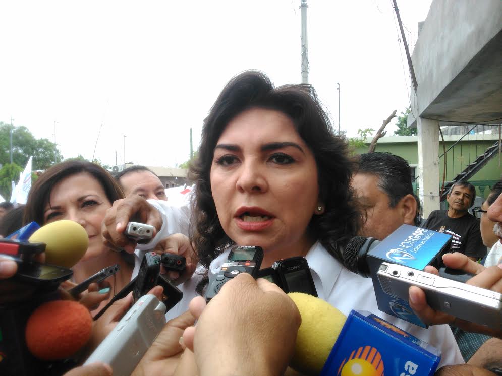 Ivonne Ortega, secretaria general del PRI, de visita en Reynosa.