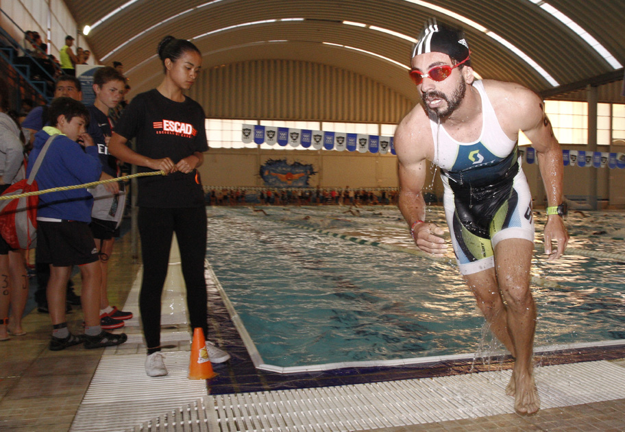 La prueba de natación se realizó en la alberca olímpica de la Unidad Deportiva. 