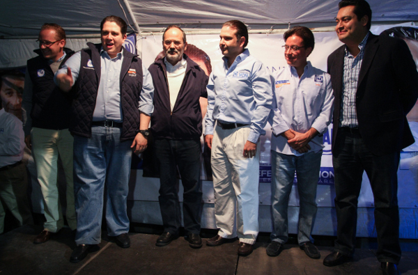 El PAN arrancó la medianoche la campaña en el DF, con la presencia del presidente nacional, Gustavo Madero.