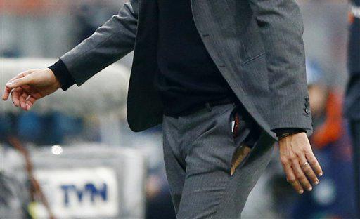 Así quedó el patalón de Guardiola 