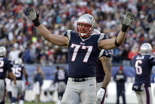 Nate Solder, tacle por izquierda de los Patriots de Nueva Inglaterra.
