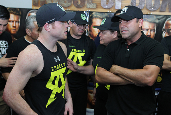 "Canelo" Álvarez y Óscar de la Hoya 