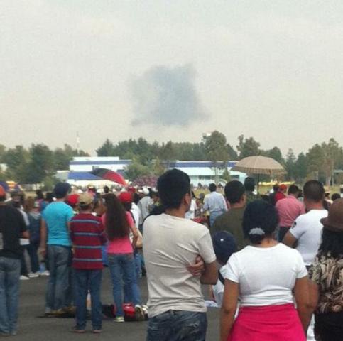 Los asistentes pudieron observar el momento en el que ocurrió el accidente.