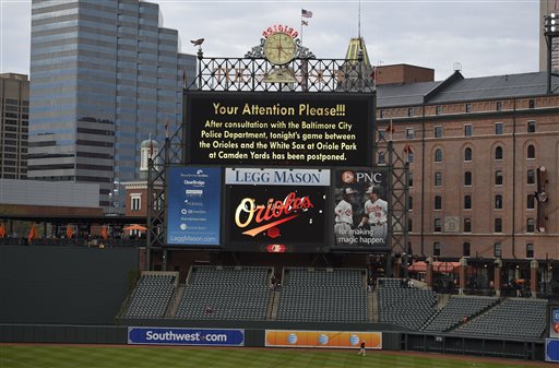 El partido entre Orioles y Medias Rojos fue pospuesto por cuestiones de seguridad 