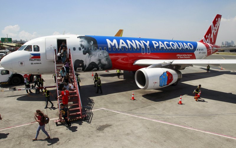 La aerolínea  Air Asia Filipinas puso la imagen de Manny Pacquiao en uno de sus aviones 