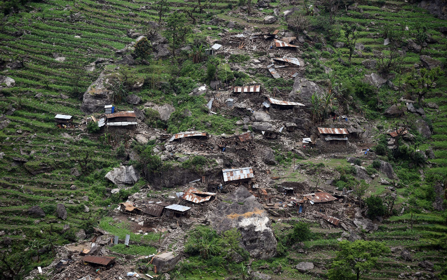 Cientos de personas que vivían en las zonas montañosas de Nepal perdieron todo.