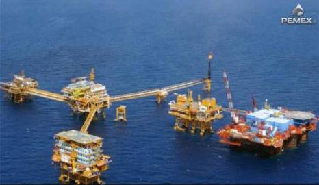 Plataforma de producción de Pemex 
