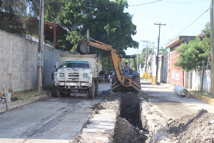 Las obras están detenidas por las lluvias.