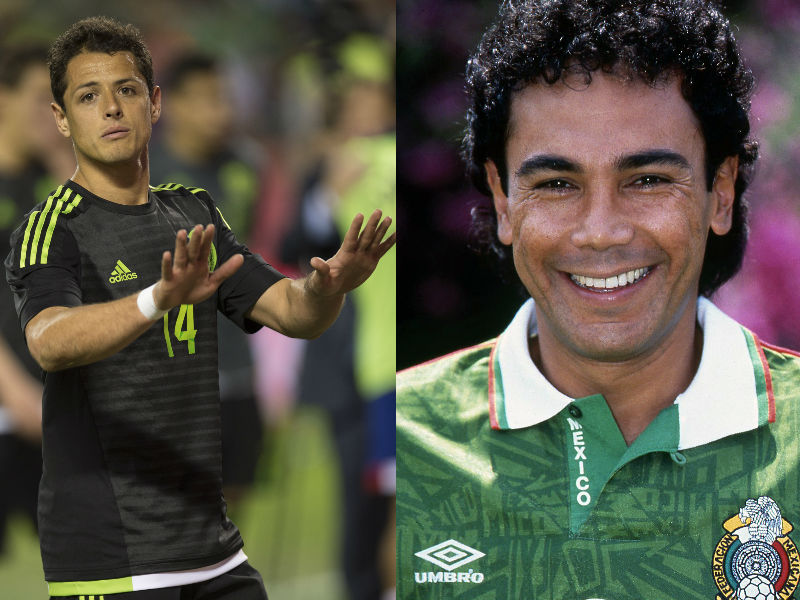 Javier Hernández y Hugo Sánchez