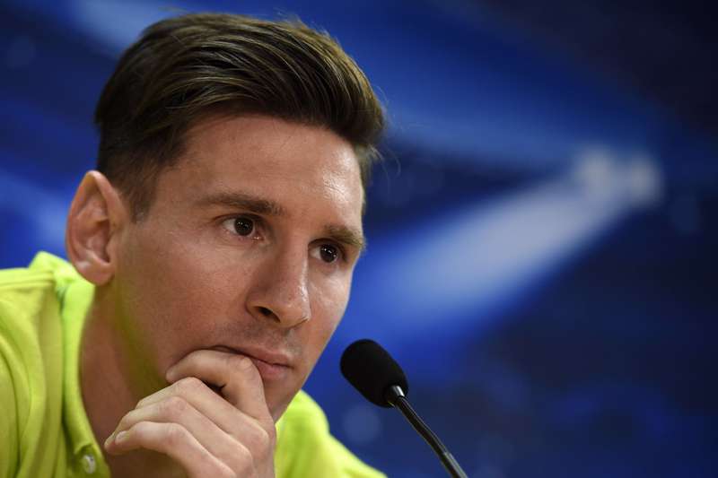 Lionel Messi, artillero del Barcelona, en conferencia de prensa 