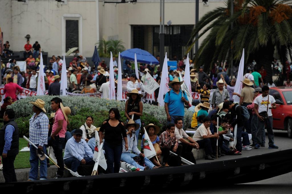 Los campesinos demandan una mesa de diálogo con autoridades de la Secretaría de Gobernación.