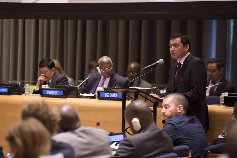 El secretario de Gobernación, Miguel Ángel Osorio Chong, en la ONU.