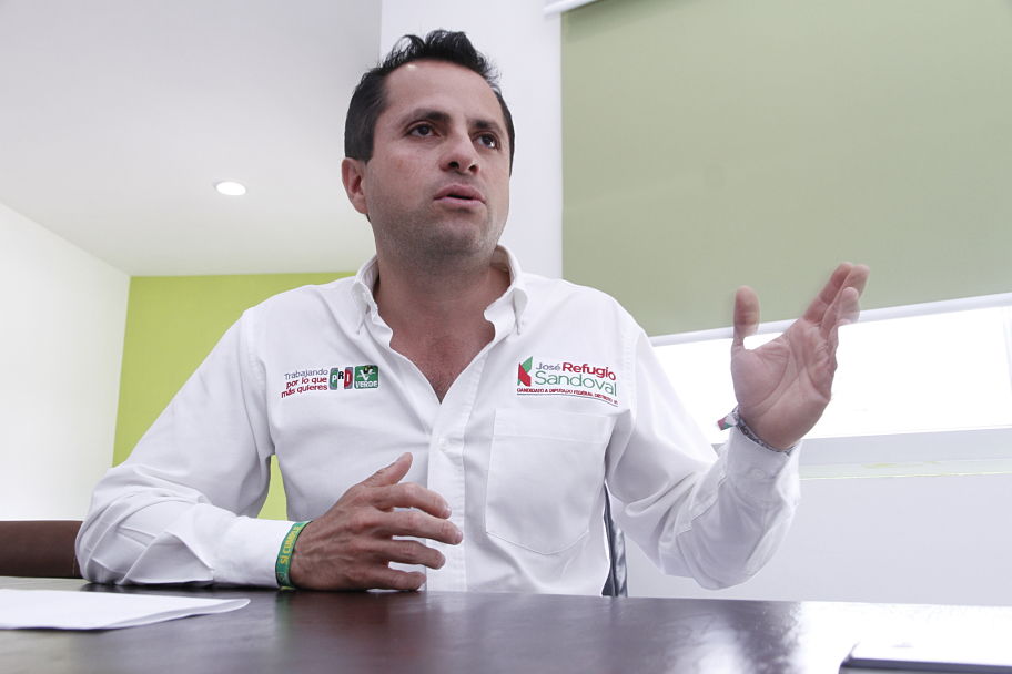 José Refugio Sandoval, candidato de la coalición PRI-PVEM a Diputado Federal por el Distrito 6.