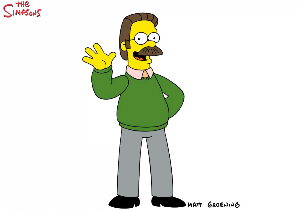 Harry Shearer daba voz a Ned Flanders. 