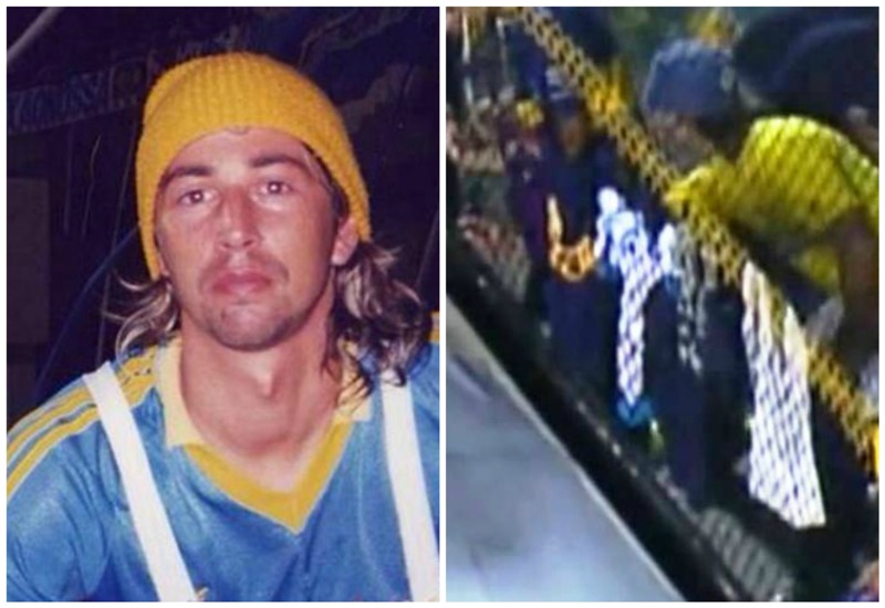 Adrián Napolitano, hincha de Boca Juniors culpable de rociar gas pimienta a los jugadores de River Plate. 